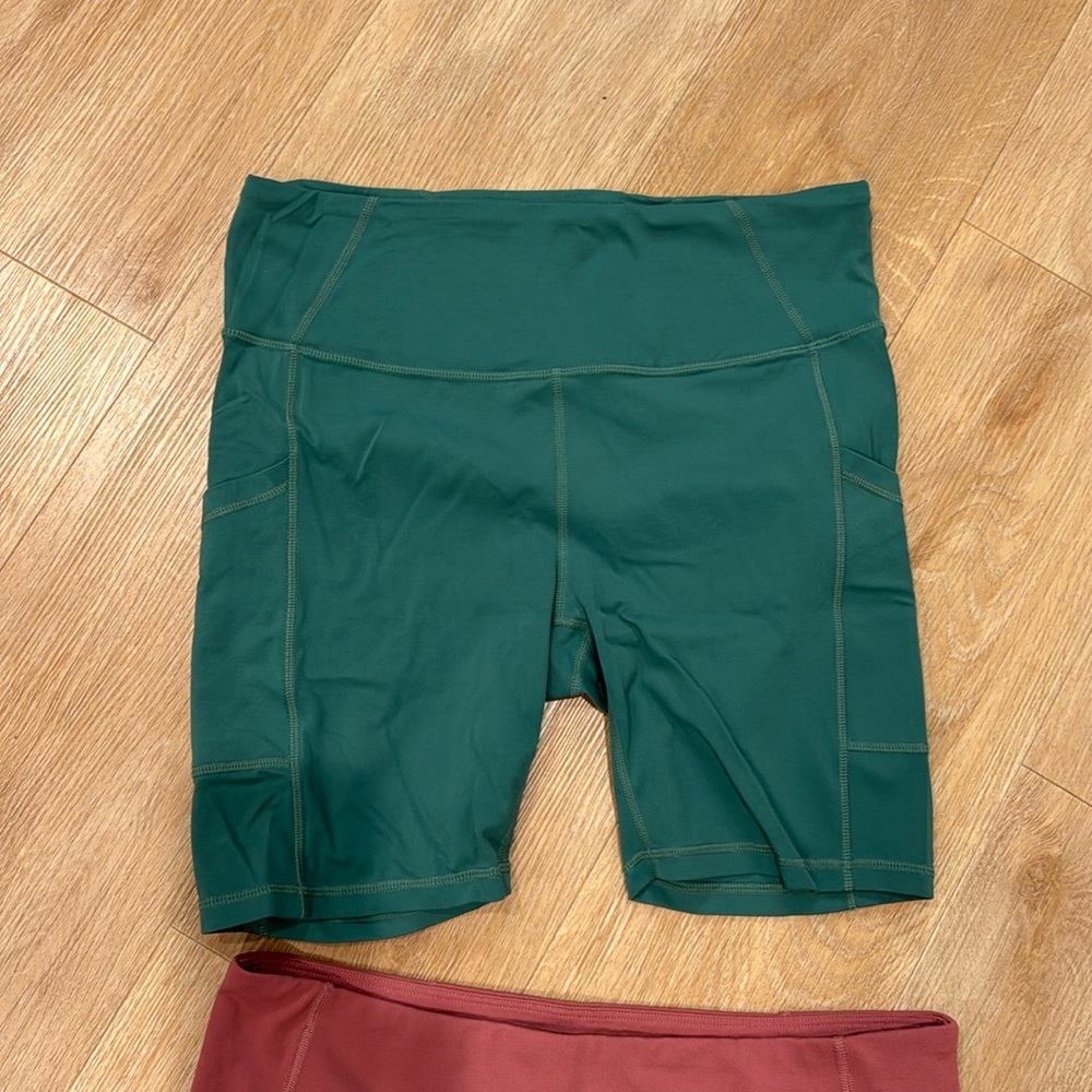 Prana Teal Bike Shorts